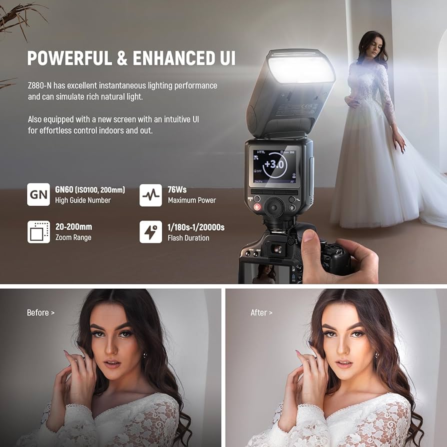 NEEWER Z880-N TTLフラッシュストロボ Amazon.com : NEEWER Z880-N 2.4G i-TTL Camera Flash Speedlite